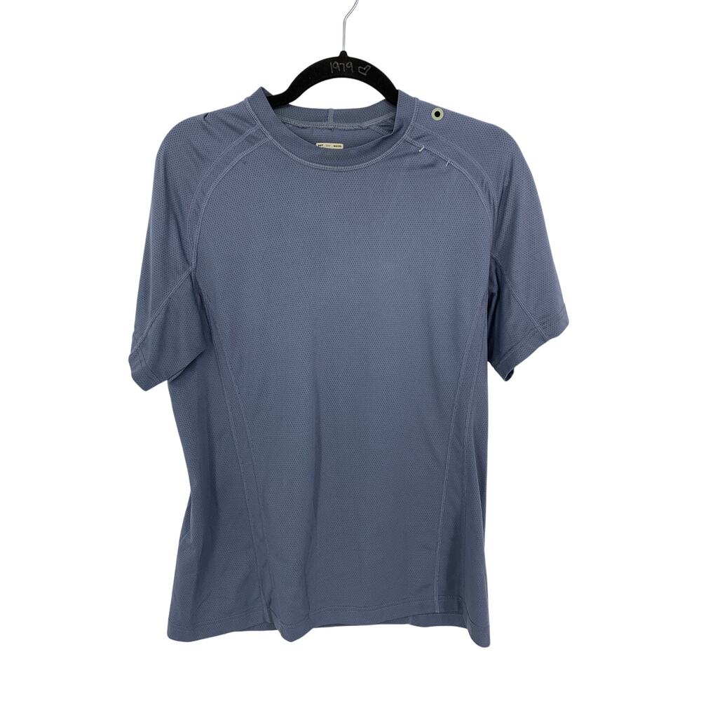 Lululemon Active T-Shirt Mens Apx Size Small Short Sleeve Crew Neck Blue Gray